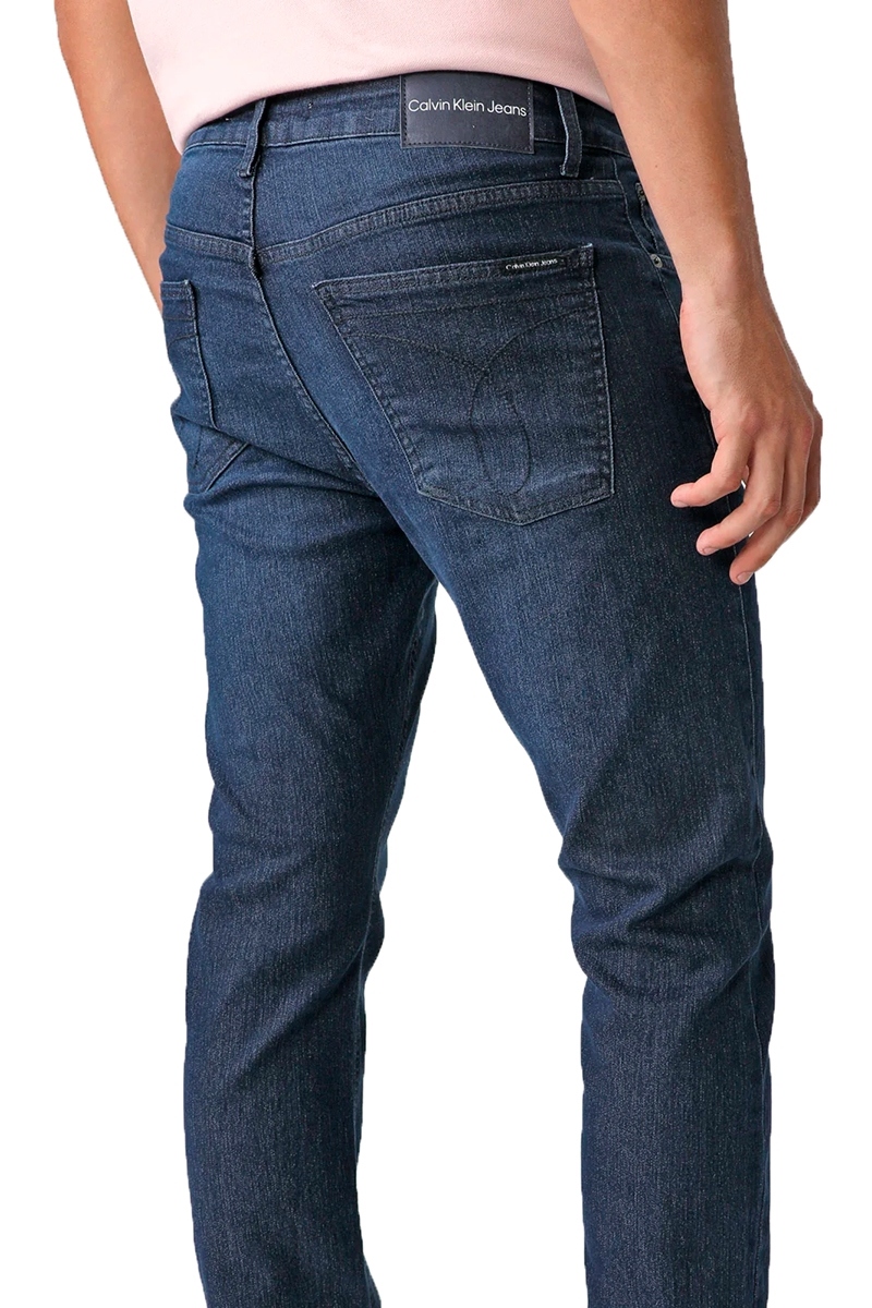 Cal a Jeans Calvin Klein Straight Masculina Azul Marinho