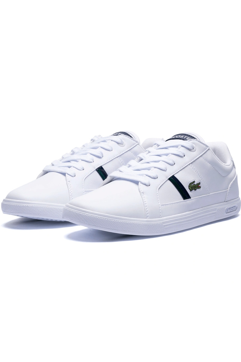T nis Lacoste Europa Masculino Branco c Listra Verde