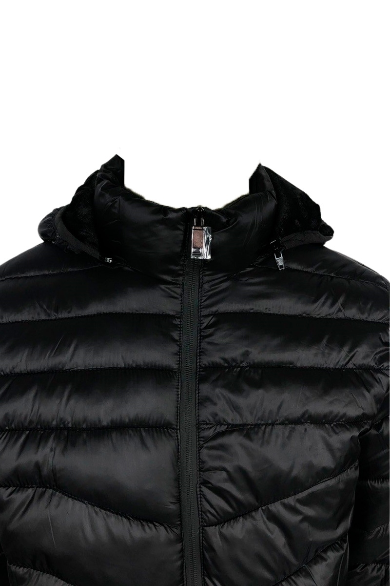 Jaqueta Broken Rules Puffer c Capuz Remov vel Masculina Preto