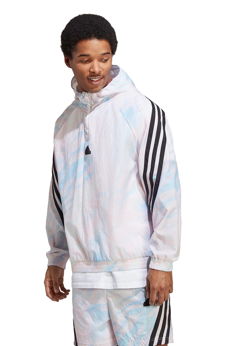 Moletom Adidas Future Icons c Capuz Masculina Branco com Listra Preta