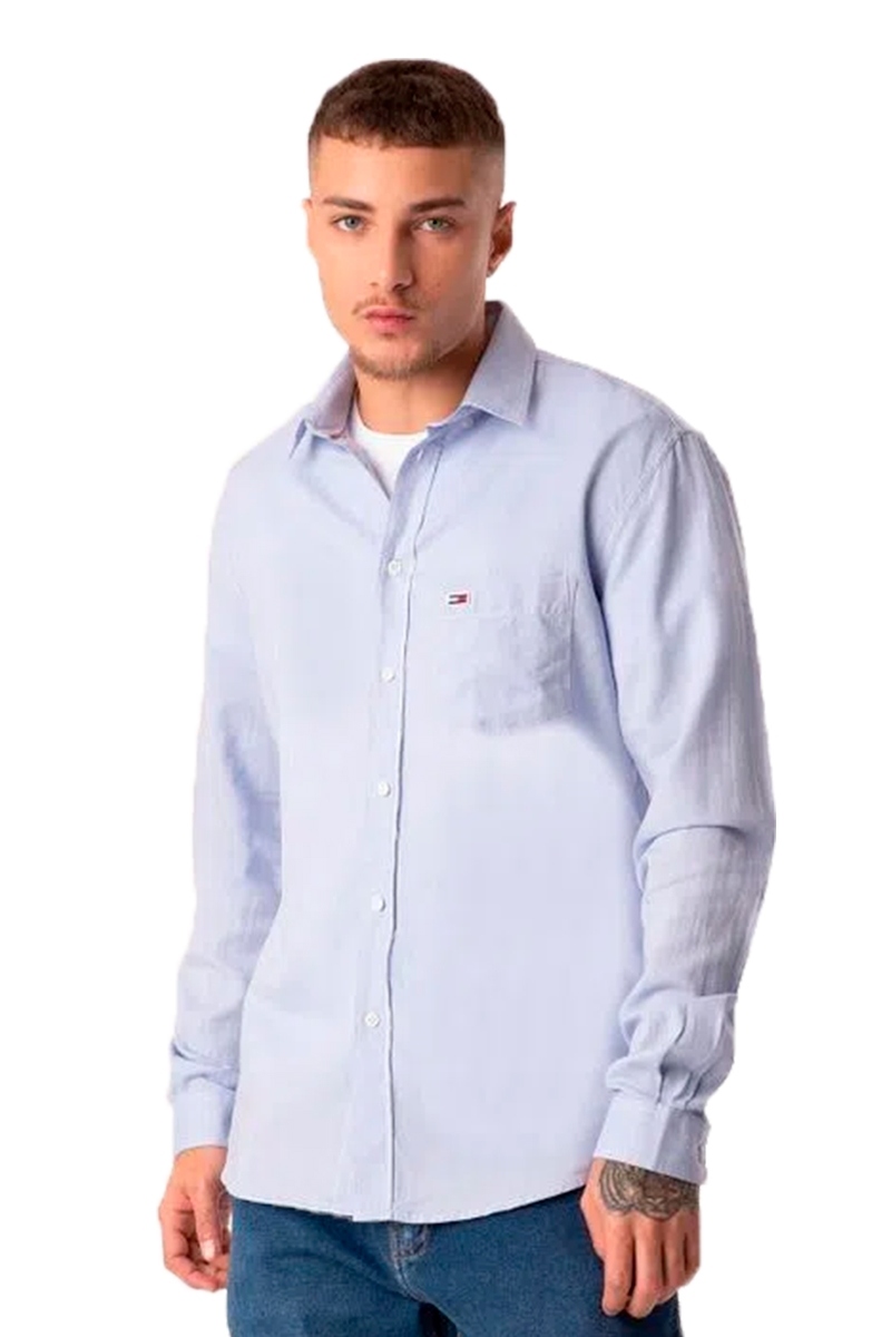 Camisa jeans cheap tommy masculina