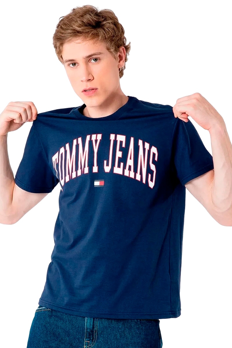 Camisa Polo Tommy Jeans Marinho Masculina
