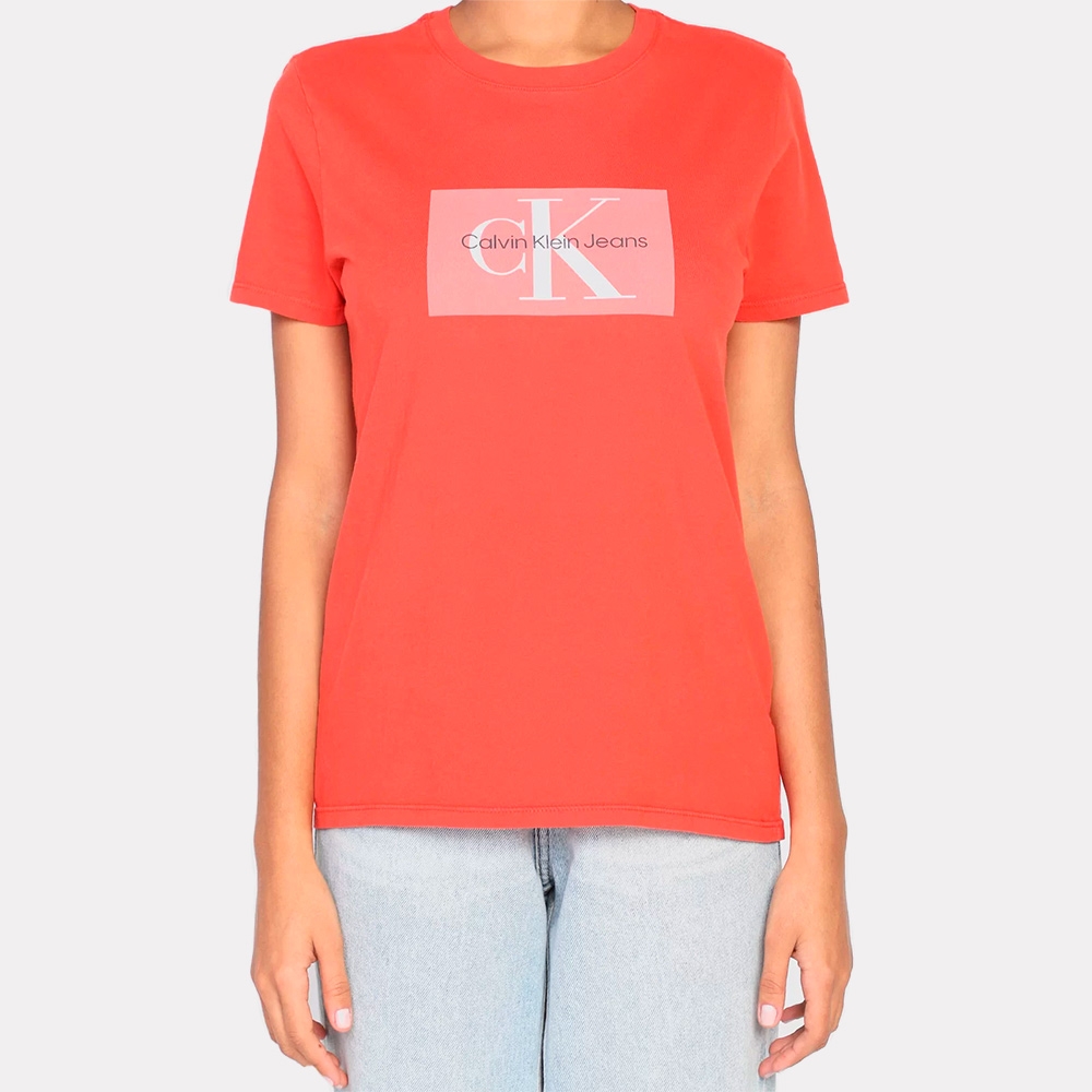 Calvin Klein T-Shirt Women Vermelha com Logo - Calvin Klein
