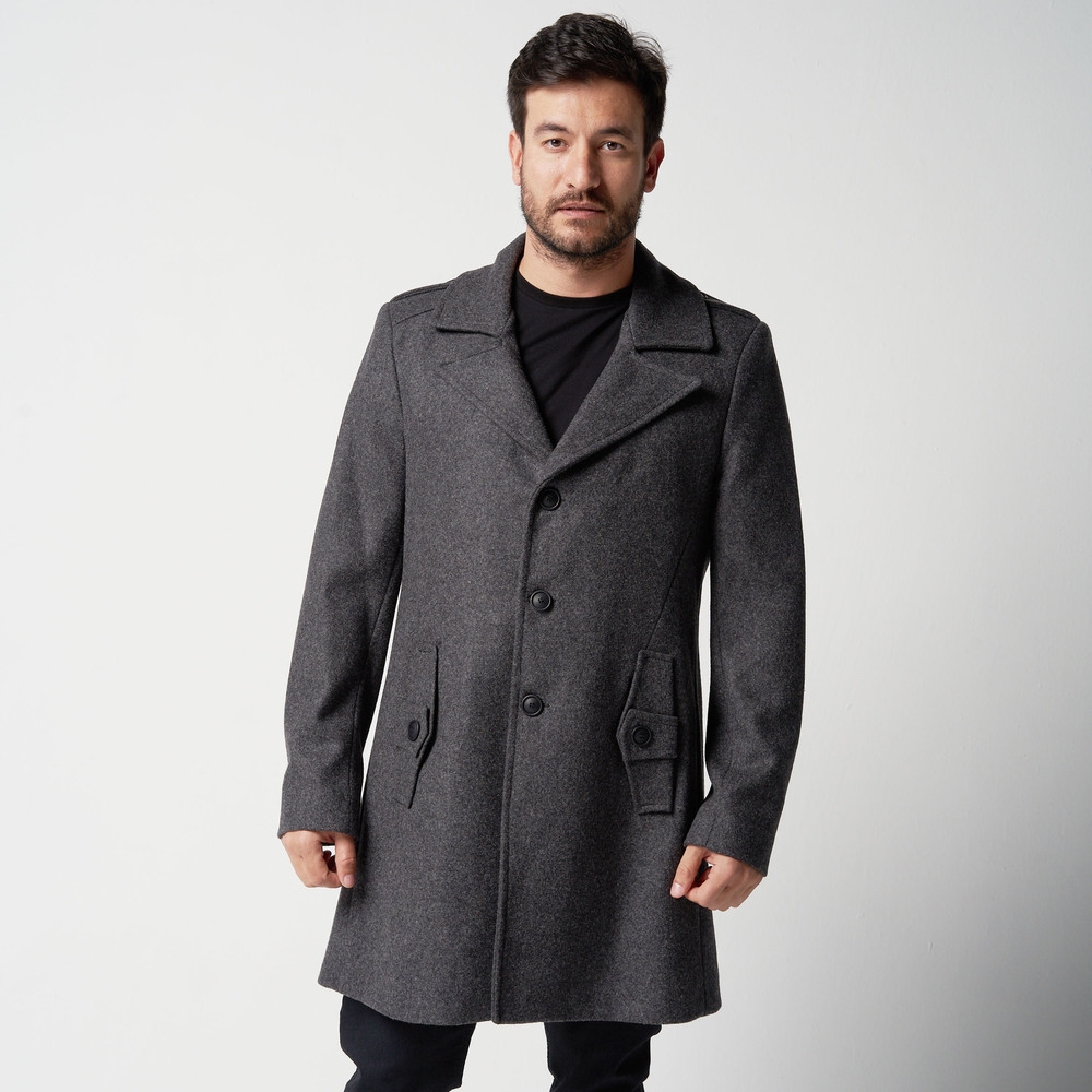 Sobretudo discount masculino cinza