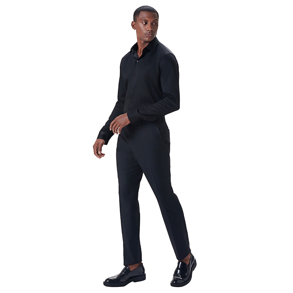 CAMISA SOCIAL MASCULINA ML PRETA RICARDO ALMEIDA