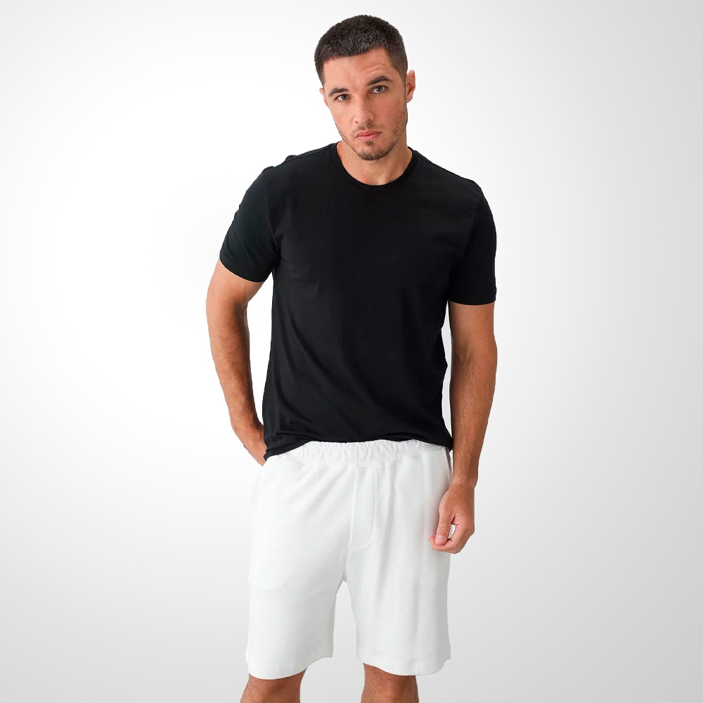 KIT 2 CAMISETAS MASCULINAS BASICAS PRETA CALVIN KLEIN JEANS