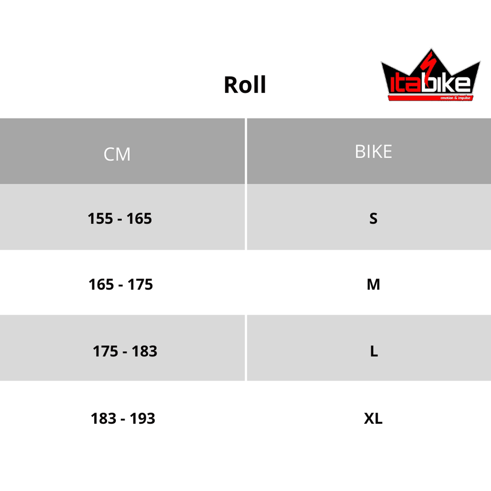 Specialized roll size best sale chart