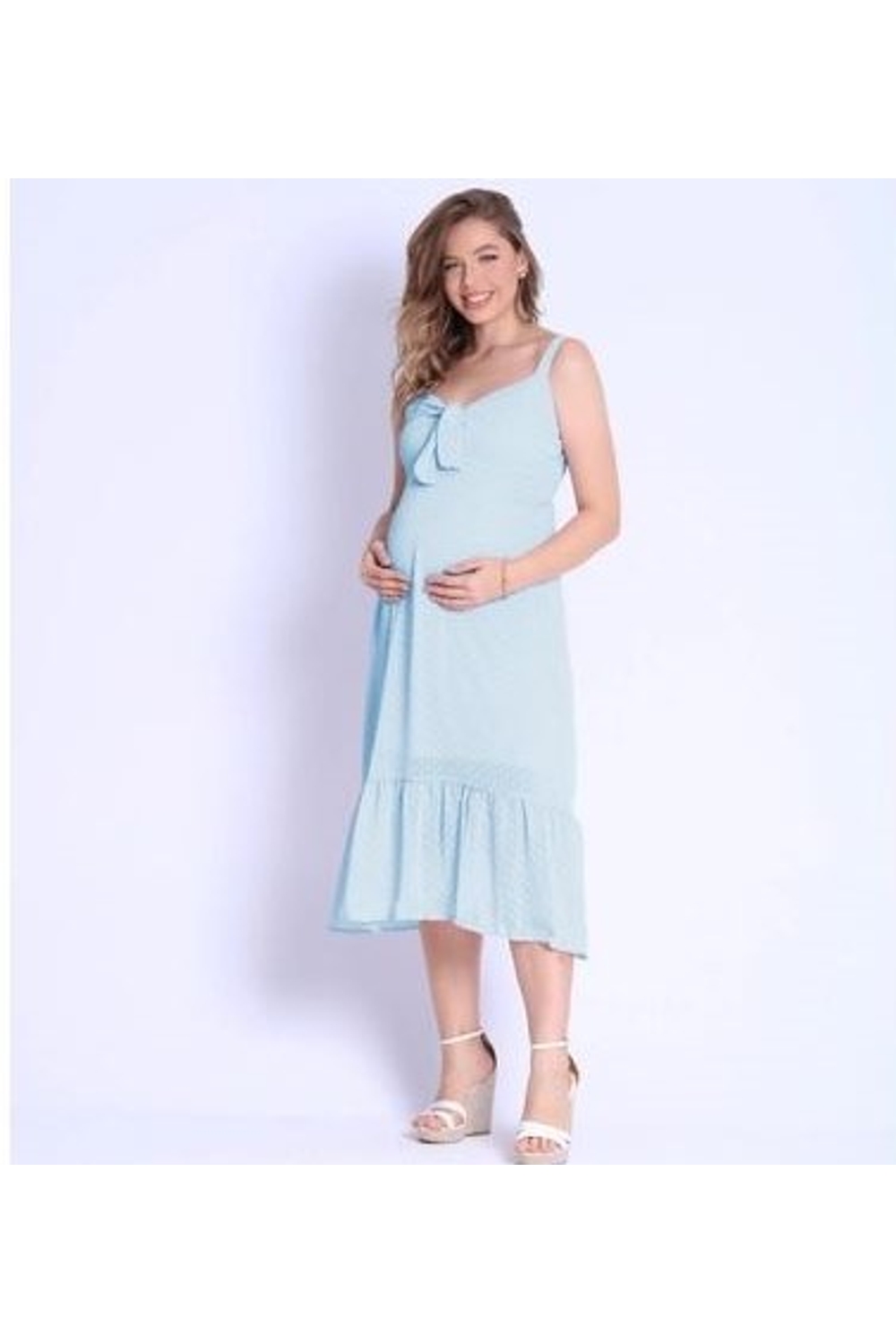 Vestido gestante amarração top