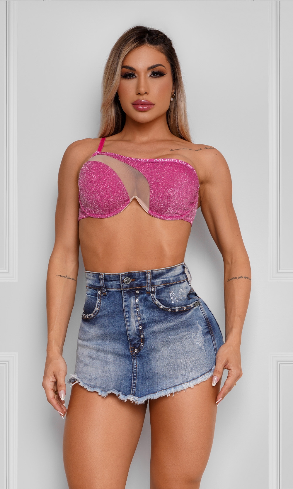 TOP CORSET LUREX MARIA GUEIXA ROSA