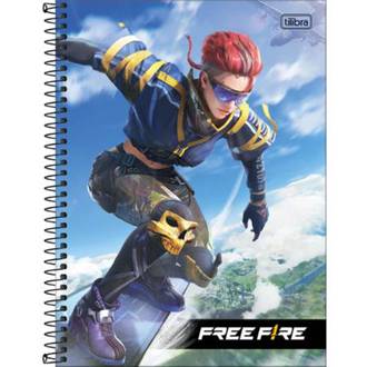 CADERNO UNIV CAPA DURA 10X1 160FLS - FREE FIRE - UN - TILIBRA