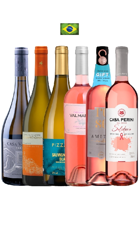 Combo Brancos e Rosés Brasil (6 garrafas)