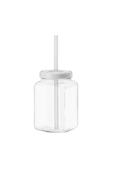 Copo Boccati Vintage 670ml com tampa e canudo (transparente)