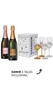 Kit 1 garrafa Chandon Brut 750ml + 1 garrafa Chandon Brut Rosé 750ml + Chandon Box com 4 Taças Exclusivas
