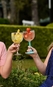 Taca Taça para Gin Boccati 550ml (haste dourada marmorizada)