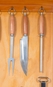 Kit Churrasco Parede Conjunto Espetos Faca Chaira Tábua              