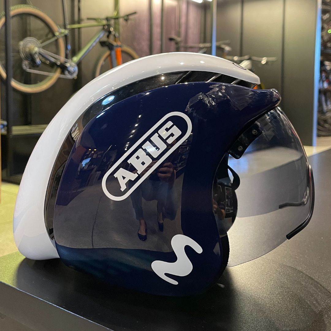 Capacete Abus GameChanger TT Movistar Azul